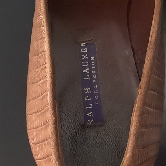 Ralph Lauren Collection Brown Heeled Shoes,Size 7. - Picture 7 of 12